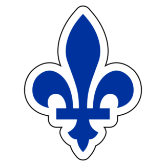 Québec Fleur De Lys Sticker (Blue)